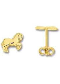 Paar Ohrh&auml;nger ONE ELEMENT "Pferd Ohrringe Ohrstecker aus 333 Gelbgold", gold, Ohrringe, Damen, Kinder, Gelbgold 333 Gold, Gelbgold 333, Gold, Ihr pers&ouml;nliches Symbol &ndash; liebevoll gearbeitet f&uuml;r jeden Tag