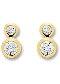 Paar Ohrh&auml;nger ONE ELEMENT "Zirkonia Ohrringe Ohrstecker aus 333 Gelbgold", gold, Ohrringe, Damen, Damen,mit Zirkonia, Gelbgold 333 Gold, Gelbgold 333, Gold, Bedeutungsvoll & zeitlos &ndash; ein Begleiter mit Pers&ouml;nlichkeit