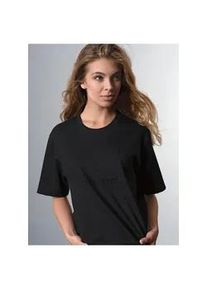 T-Shirt TRIGEMA "TRIGEMA Heavy Oversized T-Shirt mit 3D-Motiv", Damen, Gr. XXL, schwarz, Single Jersey, 100% Baumwolle, Rundhals, Shirts T-Shirt