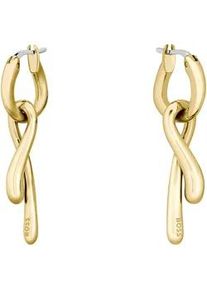 Paar Ohrh&auml;nger BOSS "mit abnehmbaren Einh&auml;ngern", gelb (gelbgoldfarben, edelstahlfarben), Ohrringe, Damen, Edelstahl