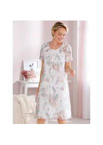 w&auml;schepur Nachthemd W&Auml;SCHEPUR "Nachthemd", Damen, Gr. 48/50, Normalgr&ouml;&szlig;en, gr&uuml;n (wei&szlig;, mint, bedruckt), 100% Baumwolle, gebl&uuml;mt, gemustert, mehrfarbig, Kleider Nachthemd