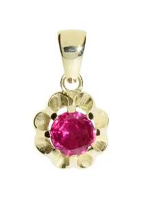 Kettenanh&auml;nger OSTSEE-SCHMUCK "OSTSEE-SCHMUCK Anh&auml;nger Pia 6 mm Anh&auml;nger Pia 6 mm", gelb, Schmuckanh&auml;nger, Damen, 19 x 10mm, Gelbgold 333, 0,9 g, Kettenanh&auml;nger