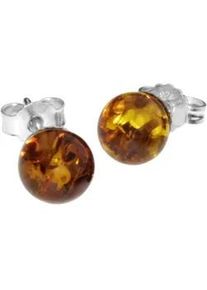 Paar Ohrstecker OSTSEE-SCHMUCK "OSTSEE-SCHMUCK Ohrstecker Klassisch 8 mm", wei&szlig;, Ohrringe, Damen, 8mm, Silber 925 (Sterlingsilber)