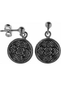 Paar Ohrh&auml;nger OSTSEE-SCHMUCK "OSTSEE-SCHMUCK Ohrh&auml;nger Hiddensee 13 mm rund", wei&szlig;, Ohrringe, Damen, 21 x 13mm, Silber 925 (Sterlingsilber)