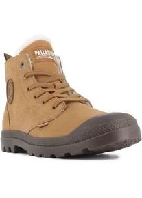 Winterboots Palladium "PAMPA HI ZIP WL", Herren, Gr. 40, mahogany, Leder, Schuhe Winterboots, Winterschuhe, Schn&uuml;rboots, Winterstiefel, Snowboots, gef&uuml;ttert