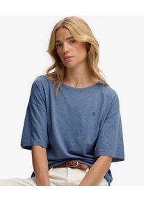 Superdry Damen Studio T-shirt mit &uuml;berschnittenen Schultern Light Blue - Gr&ouml;&szlig;e: 36 21024220001485AW030