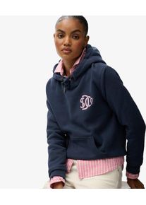 Superdry Damen Baumwolle Gesticktes Logo SD & CO Neon Kapuzenpullover, Marineblau - Gr&ouml;&szlig;e: 40 2102622501883JUA019