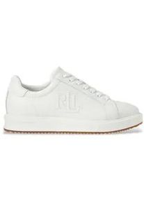 Lauren Ralph Lauren f&uuml;r Damen. 802959228001 Ainsley Lederslipper wei&szlig; (39.5), Wohnung, Schn&uuml;rsenkel, L&auml;ssig