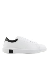Armani Exchange Low-Top Sneaker - Minimalist Leather Sneakers With Contrasting Heel - Gr. 41 (EU) - in Wei&szlig; - f&uuml;r Damen
