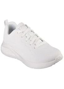 Sneaker Skechers "UNO LITE", Damen, Gr. 41, wei&szlig;, Lederimitat, unifarben, Schuhe Sneaker, Freizeitschuh, Halbschuh, Schn&uuml;rschuh im monochromen Look