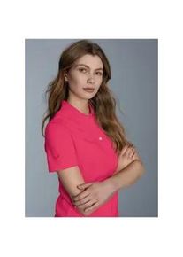 Poloshirt TRIGEMA "TRIGEMA Poloshirt", Damen, Gr. L, orange (koralle), Piqu&eacute;, 100% Baumwolle, Basic, ohne Ausschnitt, Shirts