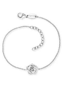 Armband Engelsrufer "Rose", silber (silberfarben, kristallwei&szlig;, kristallwei&szlig;), Armb&auml;nder, Damen, 20cm, Silber 925 (Sterlingsilber), Armband, mit Zirkonia (synth.)