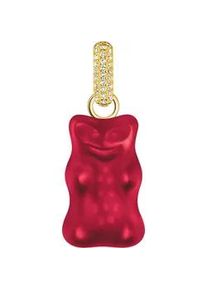 Kettenanh&auml;nger Thomas Sabo "Thomas Sabo x HARIBO Schmuck: Gro&szlig;er Anh&auml;nger Goldb&auml;r", rot (gelbgoldfarben, rot, kristallwei&szlig;, rot, kristallwei&szlig;), Schmuckanh&auml;nger, Damen, Silber 925 (recycelt), 4,06 g, Kettenanh&auml;nger, mit Kristallglas, Zirkonia (synth.)