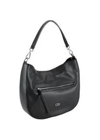 Schultertasche "Italia", Damen, Gr. B/H/T: 32cm x 28cm x 10cm onesize, schwarz, Leder, Collezione Alessandro, Taschen Schultertasche, aus echtem Leder