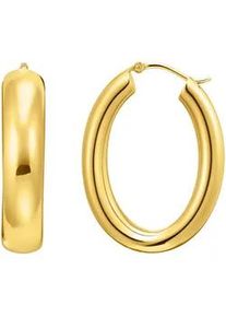 Paar Creolen Thomas Sabo "Schmuck Silber 925 Ohrringe Chunky-Design", gold (gelbgoldfarben), Ohrringe, Damen, Silber 925 (recycelt)