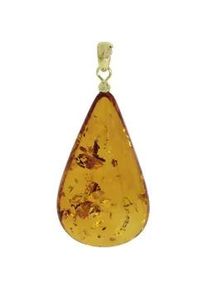 Kettenanh&auml;nger OSTSEE-SCHMUCK "OSTSEE-SCHMUCK Anh&auml;nger", gelb, Schmuckanh&auml;nger, Damen, 52x26mm, Bernstein, 7,4 g, Kettenanh&auml;nger