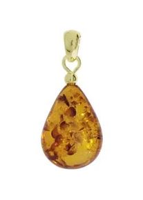 Kettenanh&auml;nger OSTSEE-SCHMUCK "OSTSEE-SCHMUCK Anh&auml;nger", gelb, Schmuckanh&auml;nger, Damen, 30 x 12mm, Bernstein, 1,8 g, Kettenanh&auml;nger