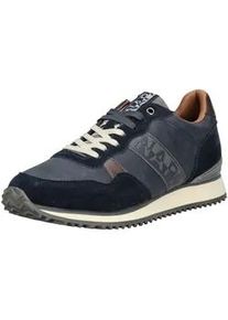 Sneaker Napapijri "Napapijri Sneaker Lederimitat/Textil", Herren, Gr. 41, navy, grau, Lederimitat, Textil, Schuhe Sneaker