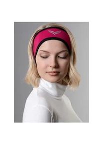 Stirnband TRIGEMA "TRIGEMA Softshell-Stirnband", Damen, Gr. 3, rosa (hibiskus), Kunstfaser, M&uuml;tzen Stirnband