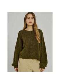 Cardigan NORR "NORR Cardigan Halli", Damen, Gr. 38, army, Obermaterial: 32% Alpaka, 32% Wolle, 30% Nylon, 6% Elasthan, Strickjacken