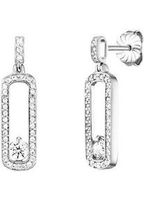 Paar Ohrstecker JULIE JULSEN "925 Silber rhodiniert Zirkonia wei&szlig;", wei&szlig; (wei&szlig;, wei&szlig;), Ohrringe, Damen, one-size, Silber 925 (Sterlingsilber)
