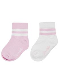 Sterntaler Kurz-Socken DP Coolmax Rippe Multifunktionssocken Kinder Alltag (Gr 17-18 |wei&szlig;/rosa)
