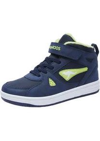 Sneaker Kangaroos "Kalley II EV", M&auml;dchen, Gr. 29, blau (navy, lime), Synthetik, Schuhe Sneaker, Warmfutter,Winterschuhe, Schn&uuml;rboots, Sneakerboots