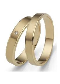 Trauring Firetti "Schmuck Geschenk Gold 375 Hochzeit Ehering "LIEBE" Gr. 56, gold (gelbgoldfarben), Fingerringe, Damen, 56, 0,01 SI = kleine Einschl&uuml;sse mit Brillant, Gelbgold 585, 4mm, Trauring, Made in Germany, wahlweise mit oder ohne Brillant