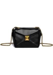 Umh&auml;ngetasche "Pyramide", Damen, Gr. B/H/T: 19cm x 19cm x 11cm onesize, schwarz, Polyurethan (PU), Collezione Alessandro, Taschen Umh&auml;ngetasche, aus softem Material und zarter Kette