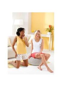 w&auml;schepur Shorty W&Auml;SCHEPUR, Damen, Gr. 36/38, wei&szlig; (gelb, grapefruit, bedruckt, wei&szlig;, grapefruit), 100% Baumwolle, Homewear-Sets Shorty