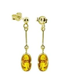 Paar Ohrh&auml;nger OSTSEE-SCHMUCK "OSTSEE-SCHMUCK Ohrh&auml;nger Classic 10 x 5 mm", gelb, Ohrringe, Damen, 30 x 6, Gelbgold 333