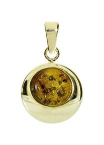 Kettenanh&auml;nger OSTSEE-SCHMUCK "OSTSEE-SCHMUCK Anh&auml;nger Alina 12 mm Anh&auml;nger Alina 12 mm", gelb, Schmuckanh&auml;nger, Damen, 22 x 12mm, Silber 925 (Sterlingsilber), 2,2 g, Kettenanh&auml;nger