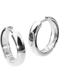 Paar Creolen OSTSEE-SCHMUCK "OSTSEE-SCHMUCK Creole Babsi 18.40 Creole Babsi 18.40", wei&szlig;, Ohrringe, Damen, 18 x 4,0mm, Silber 925 (Sterlingsilber)