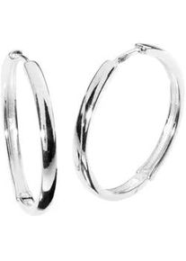 Paar Creolen OSTSEE-SCHMUCK "OSTSEE-SCHMUCK Creole Babsi 24.28 Creole Babsi 24.28", wei&szlig;, Ohrringe, Damen, 28 x 2,8mm, Silber 925 (Sterlingsilber)