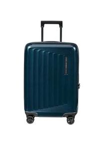Hartschalen-Trolley Samsonite "NUON, verschiedene Gr&ouml;&szlig;en und Farben", Gr. B/H/T: 40cm x 55cm x 20cm 38 l, blau (metallic dunkelblau), Polycarbonat, unifarben, Koffer, Hartschalen-Koffer TSA-Zahlenschloss Volumenerweiterung bei S/XL