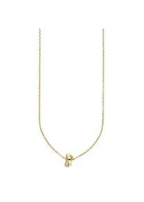 Kette mit Anh&auml;nger "Schmuck Geschenk Kette gelbgoldfarben vergoldet mit Anh&auml;nger", gelbgoldfarben, kristallwei&szlig;, ANISTON JEWELRY & WATCHES, Halsketten, Damen, Silber 925 (Sterlingsilber), L: 45 B: 0,9mm, mit Zirkonia (synth.), B:0,9mm