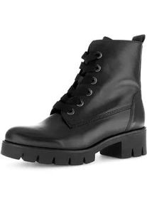Schn&uuml;rstiefelette Gabor, Damen, Gr. 43, schwarz, Kalbsleder, unifarben, Schuhe Schn&uuml;rstiefelette, Blockabsatz, Plateau, Schn&uuml;rboots mit Best Fitting Komfort, Topseller