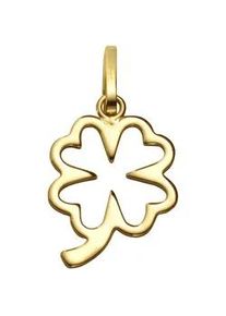 Kettenanh&auml;nger Firetti "Schmuck Geschenk Gold 333 Halsschmuck Anh&auml;nger f&uuml;r Halskette Kleeblatt", gold (gelbgoldfarben), Schmuckanh&auml;nger, Damen, Gelbgold 333, 0,31 g, Kettenanh&auml;nger