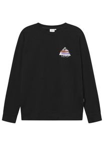 DEDICATED Sweatshirt Malmoe Cut Out Mountain Pullover Herren (Gr M |schwarz)