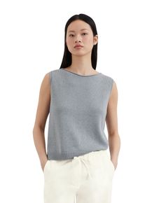 Marc O'Polo MARC O'POLO Damen Strickpullover "aus Leinen-Mix"nordic sea, casual, Gr. XXL, unifarben, Obermaterial: 52% Baumwolle, 48% Leinen, Pullover