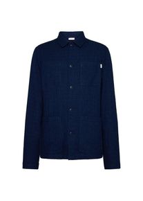 KnowledgeCotton Apparel Loose Fit Dobby Overshirt Hemd Herren (Gr M |blau)