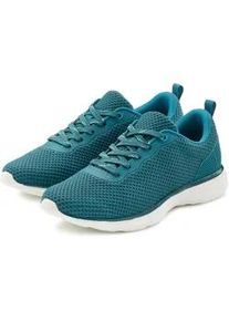 Sneaker Lascana "Turnschuhe", Damen, Gr. 42, blau (petrol), Obermaterial: 100% Textilmaterial. Decksohle: 100% Textilmaterial. Futter: 100% Textilmaterial. Laufsohle: 100% Synthetik, unifarben, Basic, Schuhe Sneaker, Schn&uuml;rhalbschuh, Halbschuh, Freizeitschuh ultraleicht VEGAN