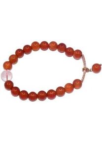 Charm-Armband Firetti "Schmuck Geschenk Silber 925 Armkette Charmarmband Sternzeichen" Gr. 18, rosa (ros&eacute;goldfarben, rot, transparent, rot, transparent), Armb&auml;nder, Damen, 18, Stier, Silber 925 (Sterlingsilber) Silikon, Silber 925 (Sterlingsilber), Silikon, Charm-Armband, Made in Germany - mit Edelsteinen