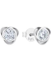 Paar Ohrstecker Amor "9150199", silber (silberfarben,wei&szlig;, kristallwei&szlig;), Ohrringe, Damen, Silber 925 (Sterlingsilber), mit Zirkonia (synth.)