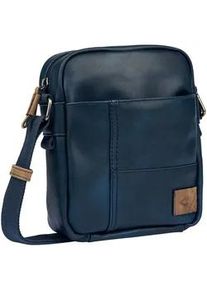 Umh&auml;ngetasche Camel Active "Laos", Damen, Gr. B/H/T: 18,5cm x 23cm x 7cm, blau, Polyurethan, Polyurethan (PU), Retro, beschichtet, kontrastfarbene Details, leichte Abriebeffekte, Taschen Umh&auml;ngetasche, praktisch funktionaler Alltagsbegleiter mit vielen sportlichen Details