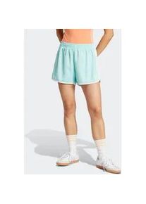 Shorts Adidas ORIGINALS "3S SPRINTER", Damen, Gr. M, N-Gr, blau (semi flash aqua), Obermaterial: 97% Polyester, 3% Elasthan, Hosen Shorts, lockere Passform, mit Elasthan-Anteil, f&uuml;r vielseitige Aktivit&auml;ten