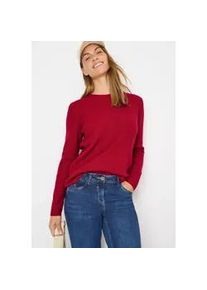 Strickpullover Cecil, Damen, Gr. XXL (46), beaujolais rot, Strick, Obermaterial: 37% Baumwolle, 34% Polyacryl, 26% Polyester, 3% Elasthan, unifarben, normal h&uuml;ftbedeckend, Rundhals, Pullover Strickpullover, mit Strukturdetails