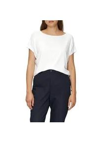 T-Shirt s.Oliver, Damen, Gr. 40, wei&szlig;, Jersey, Obermaterial: 95% Viskose, 5% Elasthan, unifarben, regular fit taillenbedeckt, Rundhals, Shirts T-Shirt, mit Markenlabel