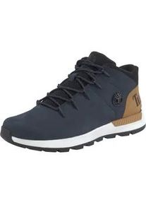 Schn&uuml;rboots Timberland "SPRINT TREKKERMID LACE UP SNEAKER", Herren, Gr. 45, blau (navy, wheat), Leder, Schuhe Schn&uuml;rboots, Winterschuhe, Sneakerboots, Winterboots