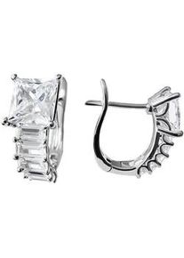 Paar Creolen Firetti "Schmuck Geschenk Silber 925 Ohrschmuck Ohrringe", silber (silberfarben, kristallwei&szlig;, kristallwei&szlig;), Ohrringe, Damen, Silber 925 (Sterlingsilber), mit Zirkonia (synth.)